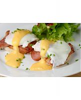  Croissant Eggs Benedict & Maple Spiced Hollandaise