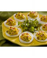  Peach, Ham, & Vidalia Onion Deviled Eggs