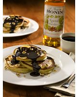  Monin Roasted Hazelnut Pancakes with Dark Chocolate Sauce